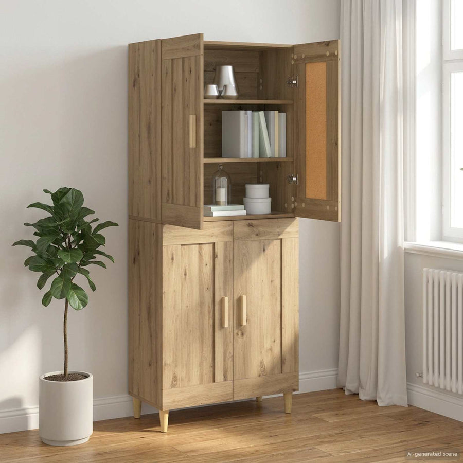 Dressoir Artisanaal eiken 69,5 x 34 x 90 cm Bewerkt hout