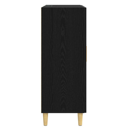 Dressoir Zwart eiken 69,5 x 34 x 90 cm Bewerkt hout