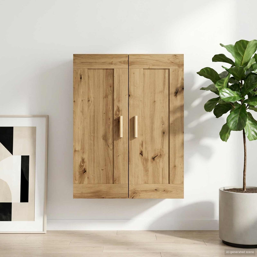 Wandkast Muurmontage Artisanaal eiken 69,5 x 34 x 90 cm