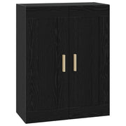 Wandkast zwart eiken 69,5x34x90 cm bewerkt hout