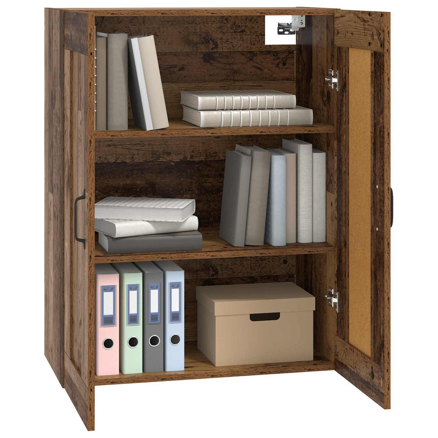 Wandkast Oud hout 69,5 x 34 x 90 cm Bewerkt hout