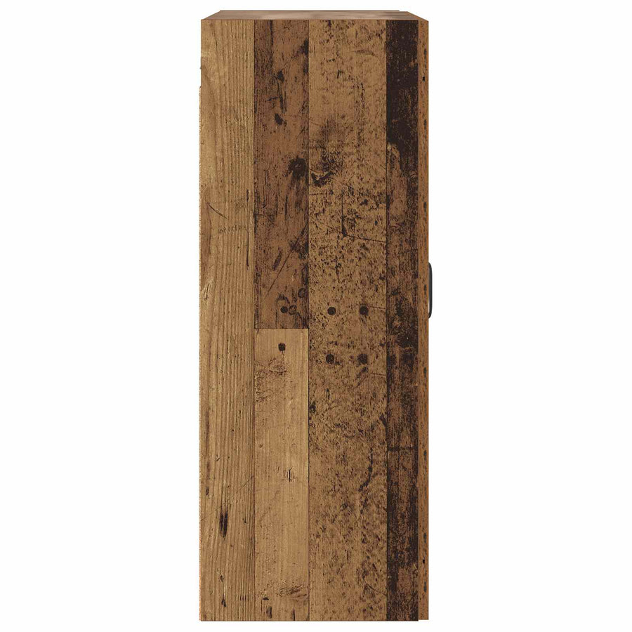 Wandkast Oud hout 69,5 x 34 x 90 cm Bewerkt hout