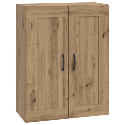 Wandkast Artisanaal eiken 69,5 x 34 x 90 cm Bewerkt hout