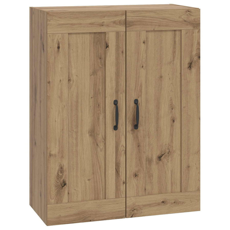 Wandkast Artisanaal eiken 69,5 x 34 x 90 cm Bewerkt hout