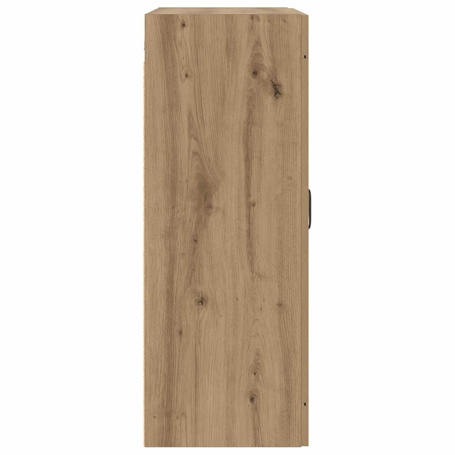 Wandkast Artisanaal eiken 69,5 x 34 x 90 cm Bewerkt hout