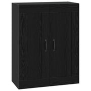 Wandkast 69,5x34x90 cm bewerkt hout zwart eiken