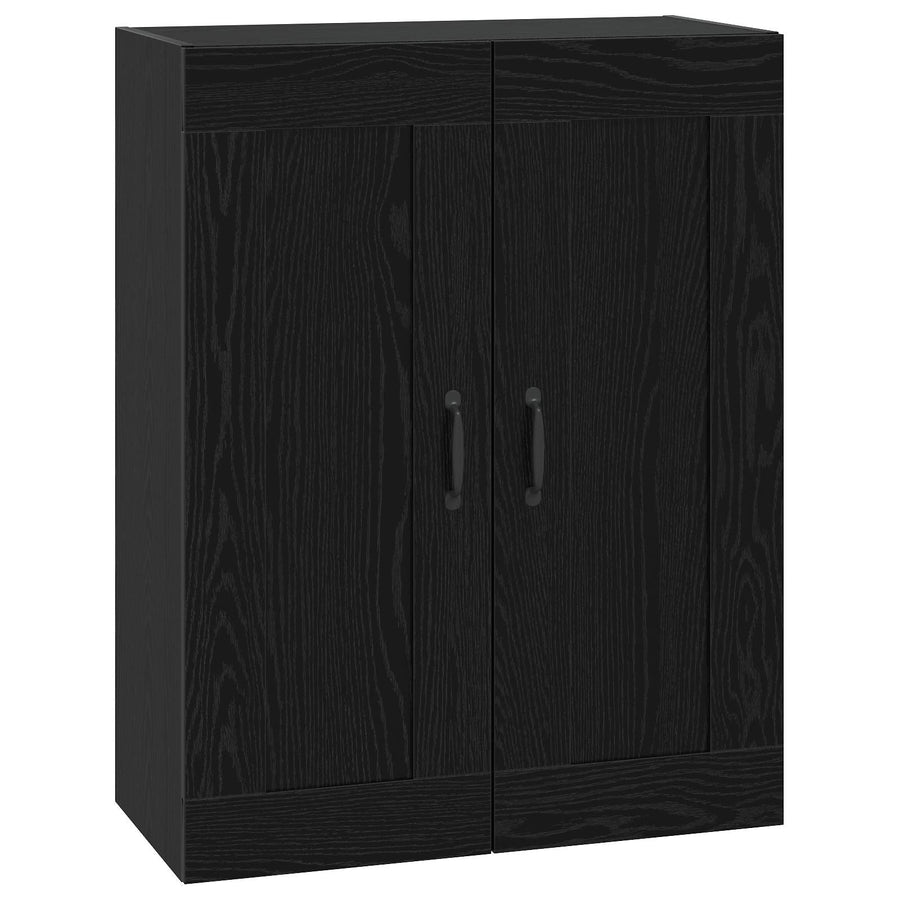 Wandkast Zwart eiken 69,5 x 34 x 90 cm Bewerkt hout