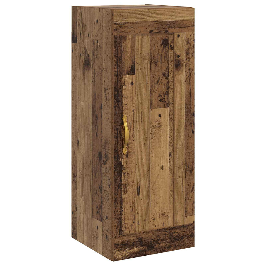 Wandkast Oud hout 34,5 x 34 x 90 cm Bewerkt hout
