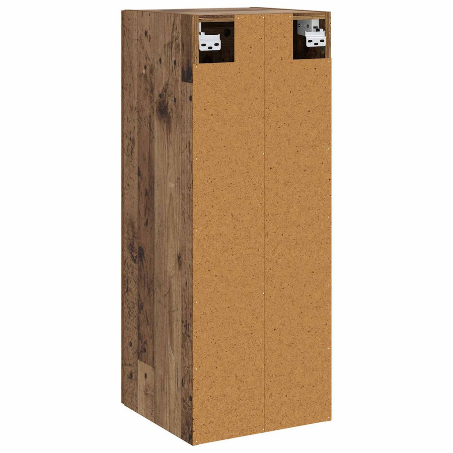 Wandkast Oud hout 34,5 x 34 x 90 cm Bewerkt hout