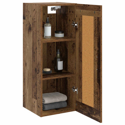 Wandkast Oud hout 34,5 x 34 x 90 cm Bewerkt hout