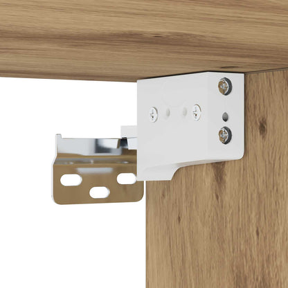 Wandkast Artisanaal eiken 34,5 x 34 x 90 cm Bewerkt hout