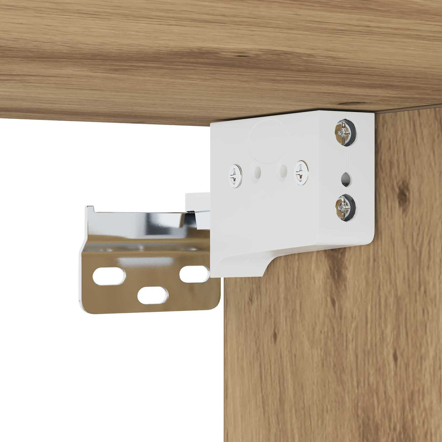 Wandkast Artisanaal eiken 34,5 x 34 x 90 cm Bewerkt hout