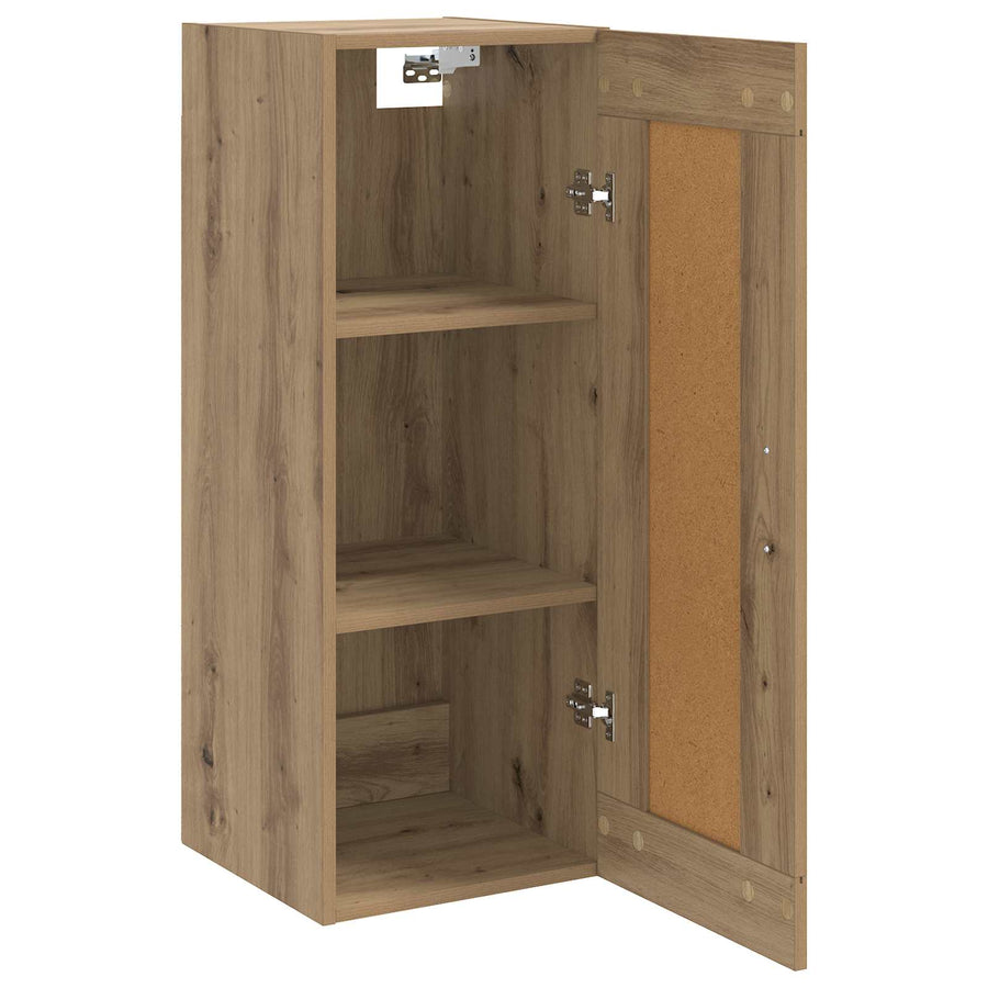 Wandkast Artisanaal eiken 34,5 x 34 x 90 cm Bewerkt hout