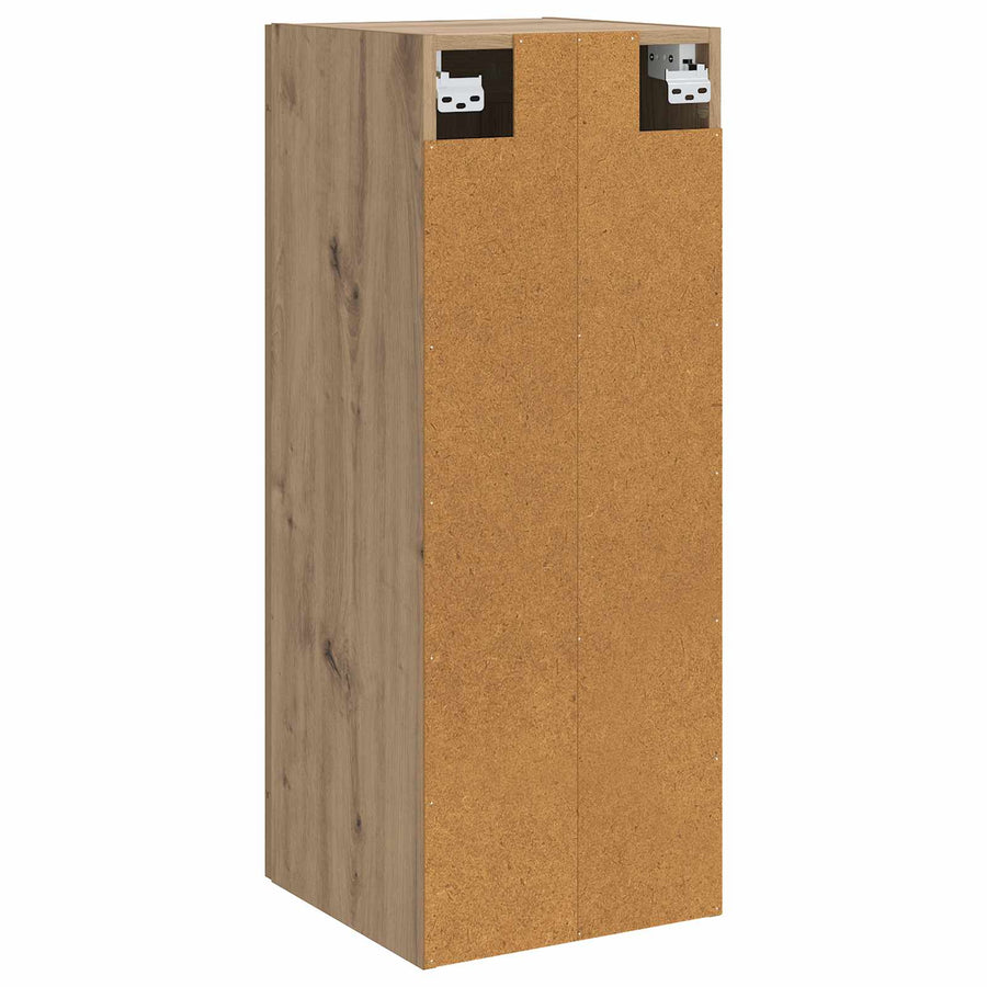 Wandkast Artisanaal eiken 34,5 x 34 x 90 cm Bewerkt hout
