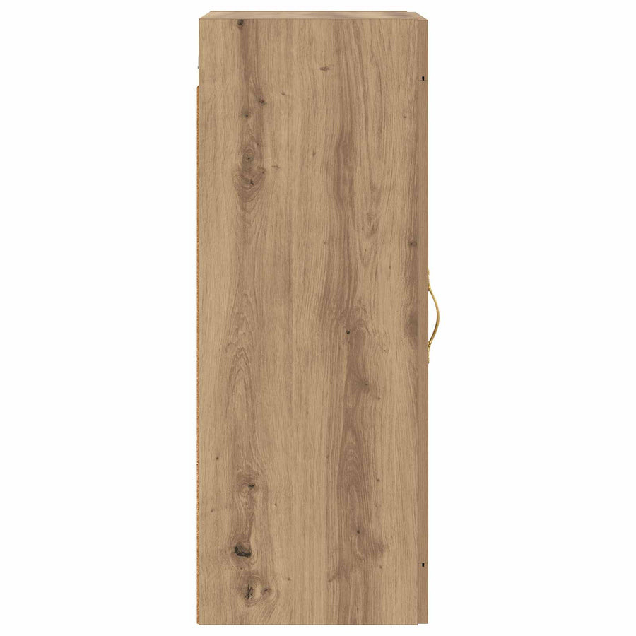 Wandkast Artisanaal eiken 34,5 x 34 x 90 cm Bewerkt hout