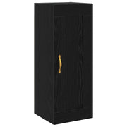 Wandkast 34.5x34x90 cm bewerkt hout zwart eiken