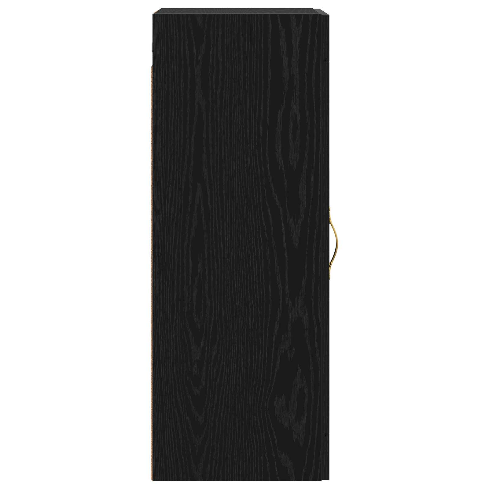 Wandkast Zwart eiken 34,5 x 34 x 90 cm Bewerkt hout