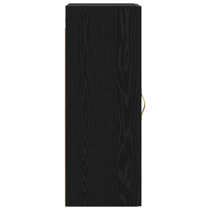 Wandkast Zwart eiken 34,5 x 34 x 90 cm Bewerkt hout