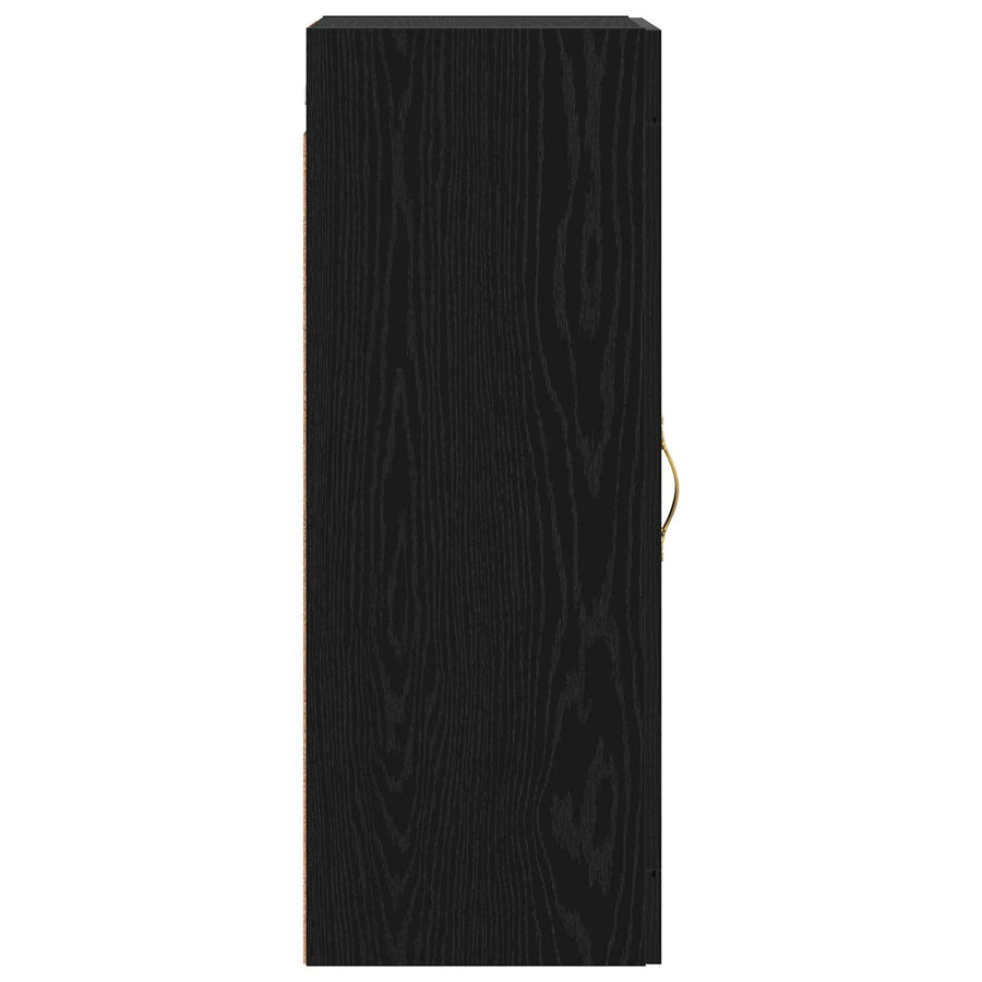 Wandkast Zwart eiken 34,5 x 34 x 90 cm Bewerkt hout