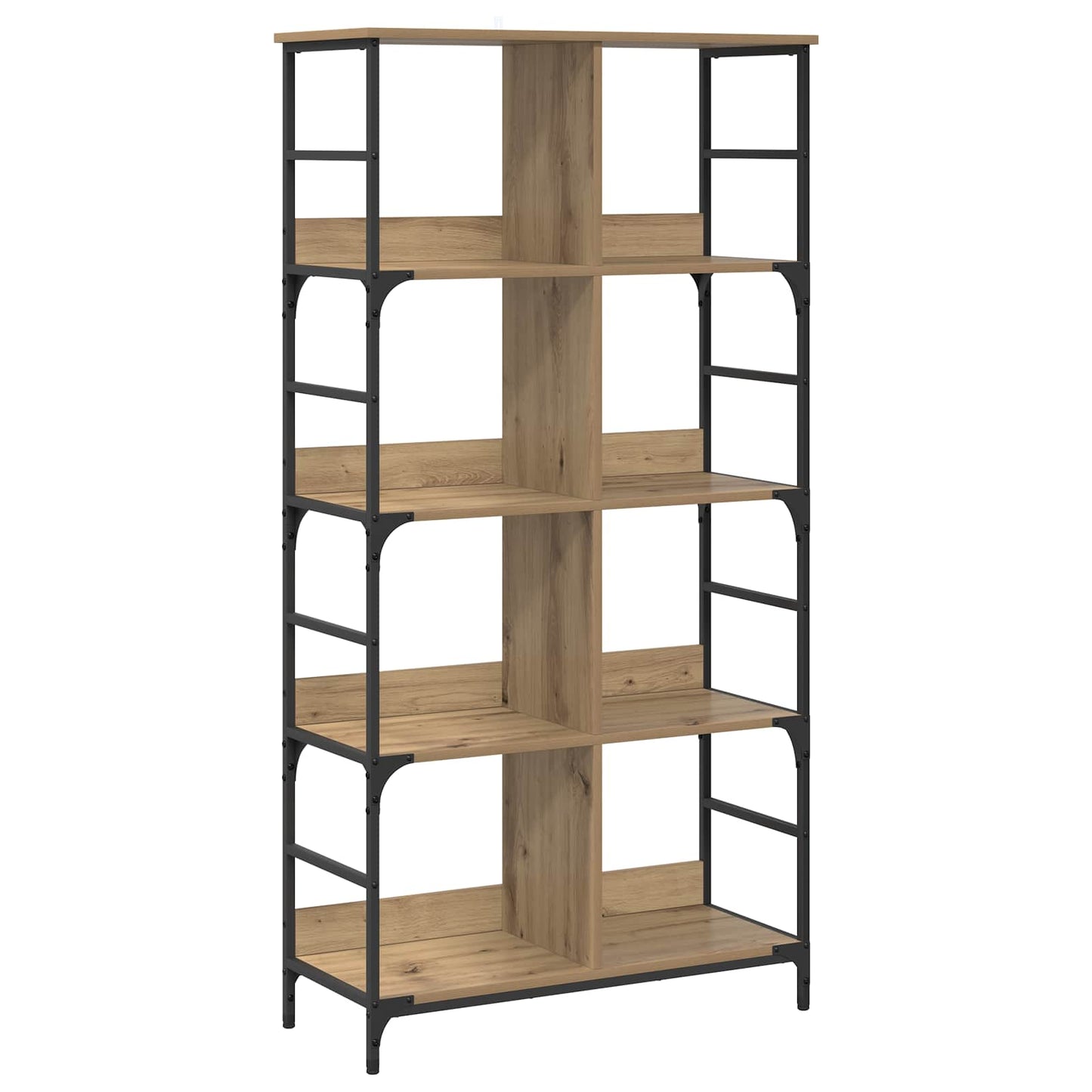 Boekenkast 4-laags 78,5 x 33 x 153 cm metaal PB