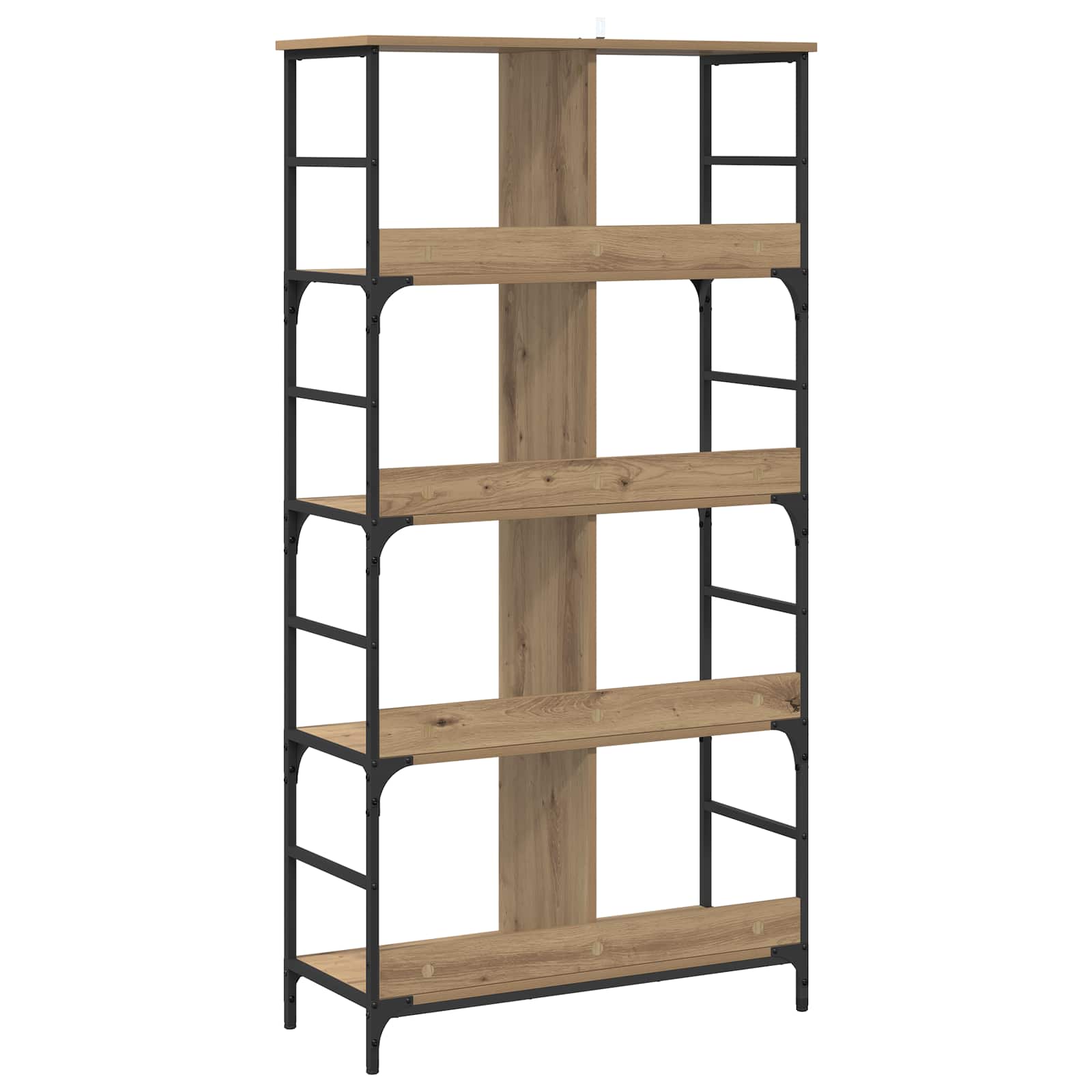 Boekenkast 4-laags 78,5 x 33 x 153 cm metaal PB