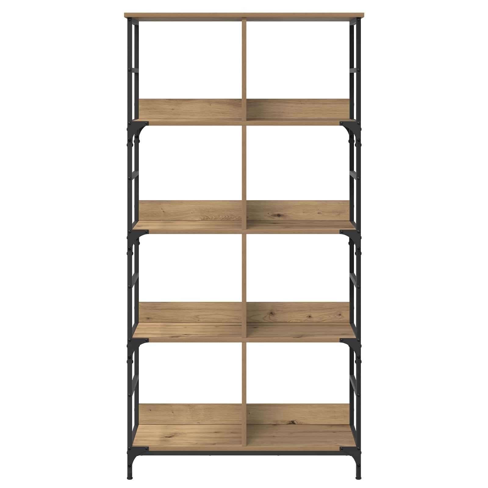 Boekenkast 4-laags 78,5 x 33 x 153 cm metaal PB