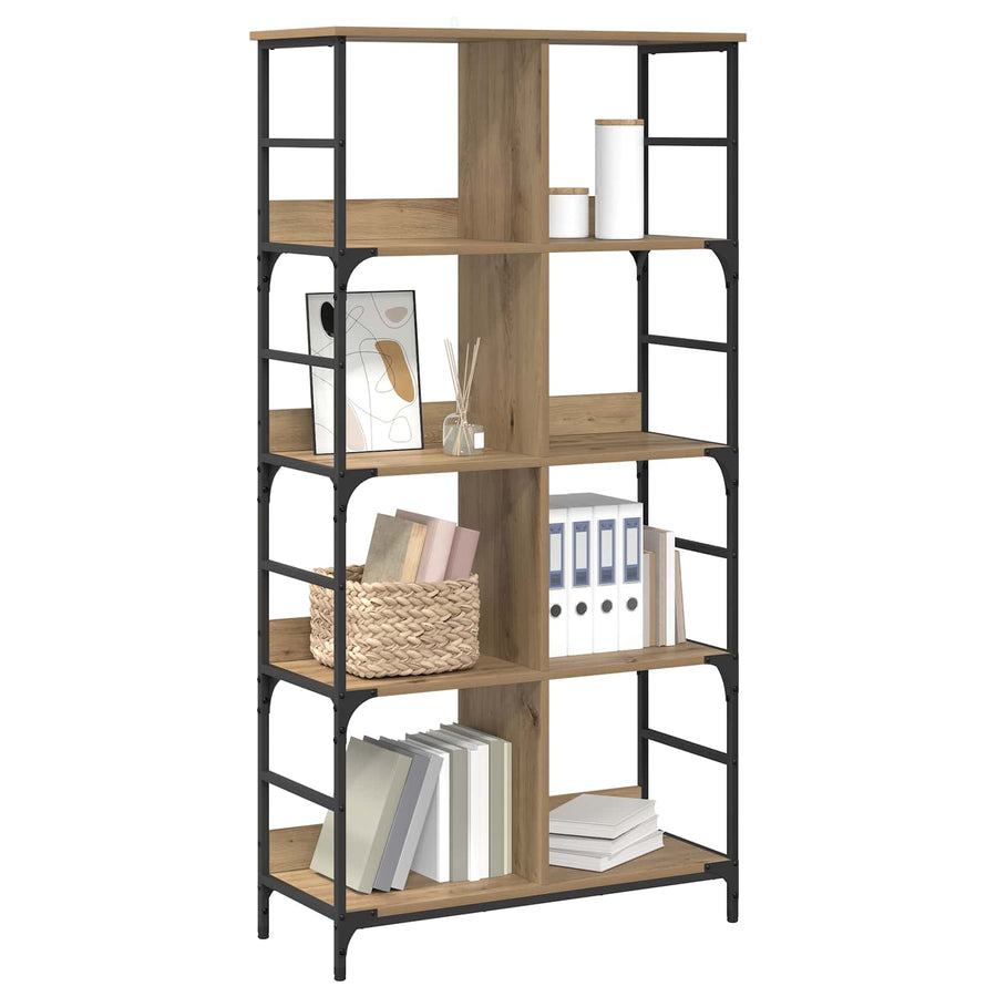 Boekenkast 4-laags 78,5 x 33 x 153 cm metaal PB