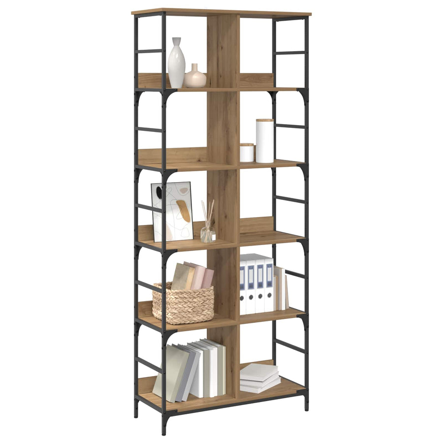 Boekenkast 4-laags 78,5 x 33 x 188,5 cm metaal PB