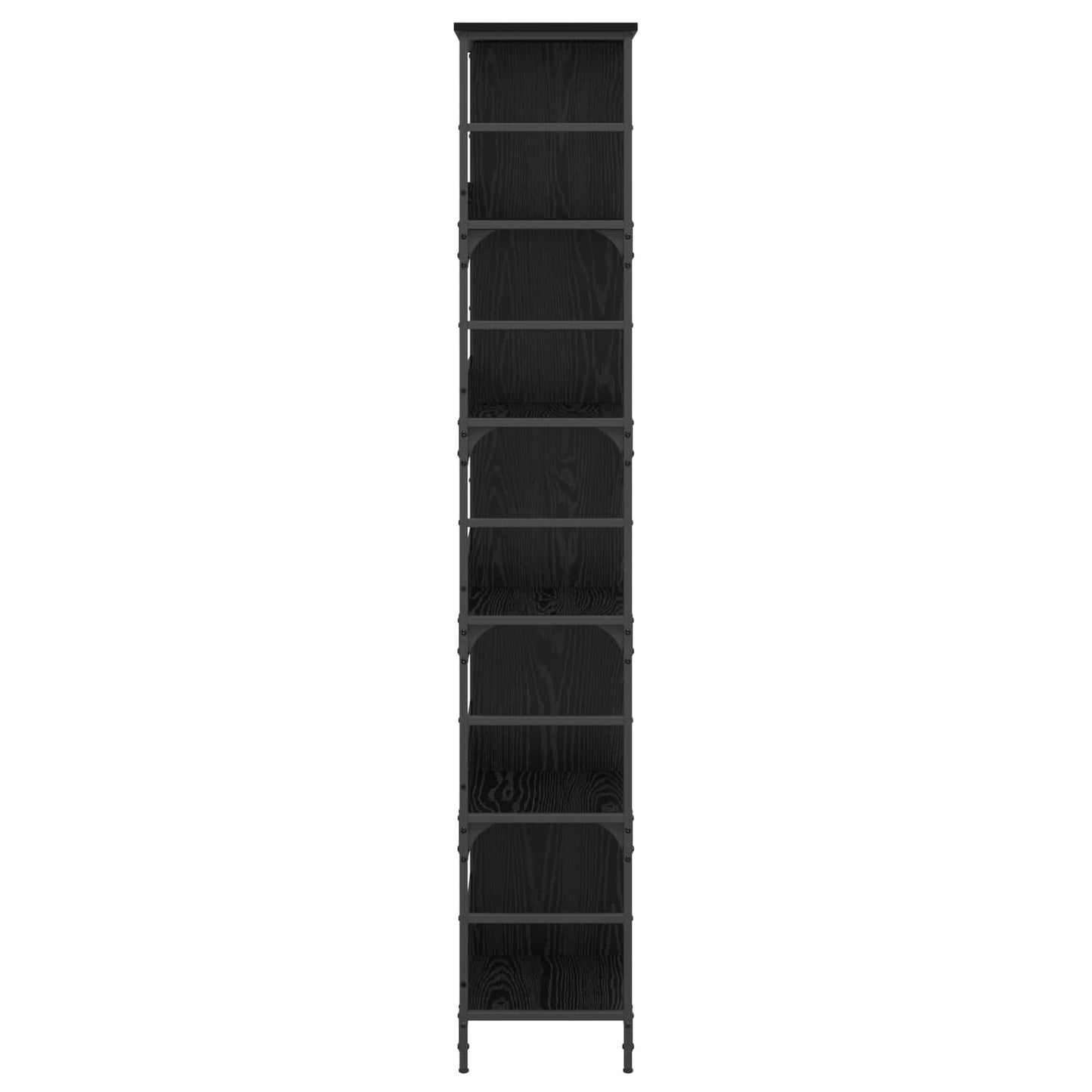 Boekenkast 4-laags 78,5 x 33 x 188,5 cm metaal PB Zwart eiken