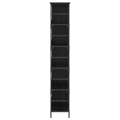 Boekenkast 4-laags 78,5 x 33 x 188,5 cm metaal PB Zwart eiken