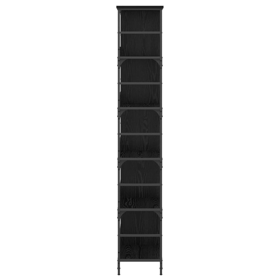 Boekenkast 4-laags 78,5 x 33 x 188,5 cm metaal PB Zwart eiken
