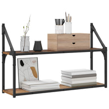 Wandplank Muurmontage Oud hout 80 x 21 x 51 cm metaal PB