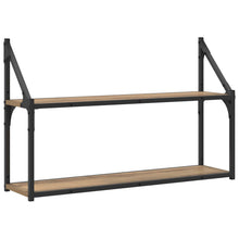 Wandplank Muurmontage Artisanaal eiken 80 x 21 x 51 cm
