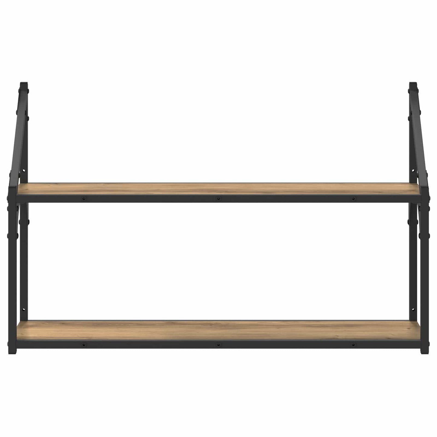 Wandplank Muurmontage Artisanaal eiken 80 x 21 x 51 cm
