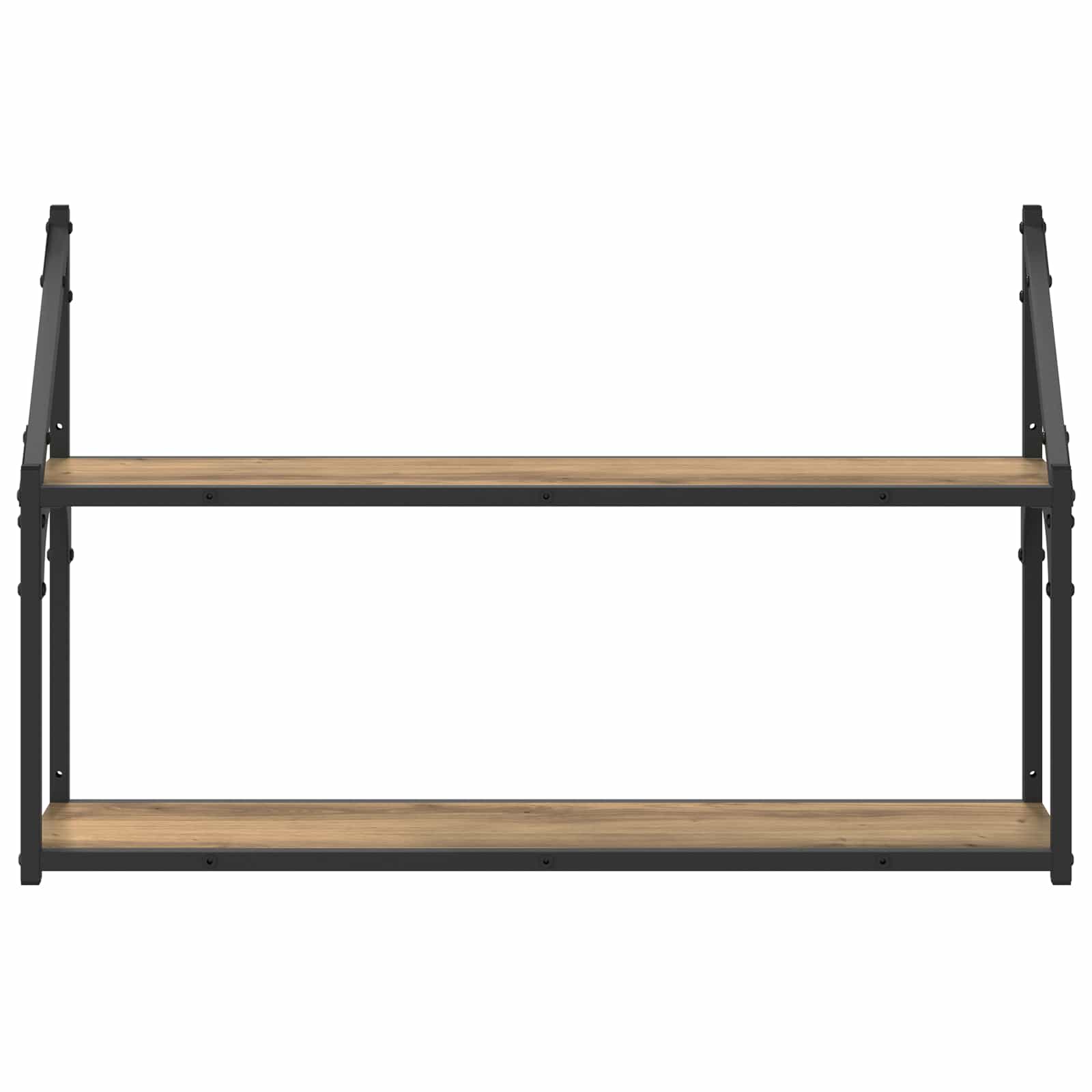 Wandplank Muurmontage Artisanaal eiken 80 x 21 x 51 cm