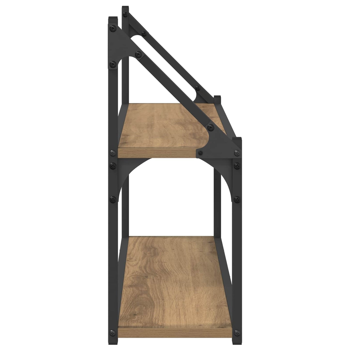 Wandplank Muurmontage Artisanaal eiken 80 x 21 x 51 cm