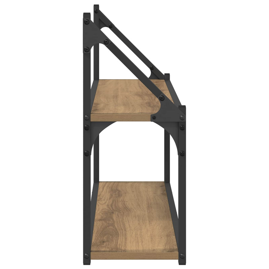 Wandplank Muurmontage Artisanaal eiken 80 x 21 x 51 cm