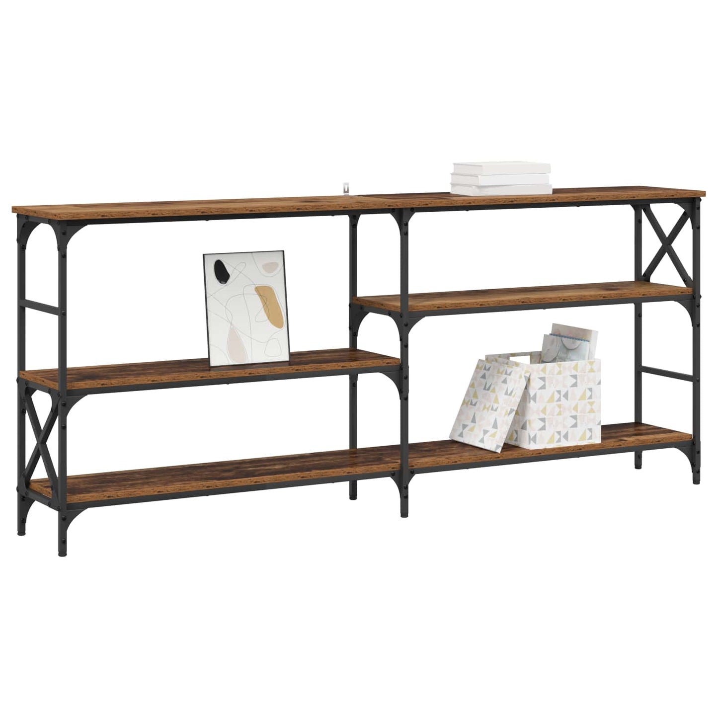 Wandtafel Oud hout 180 x 29 x 76,5 cm metaal PB