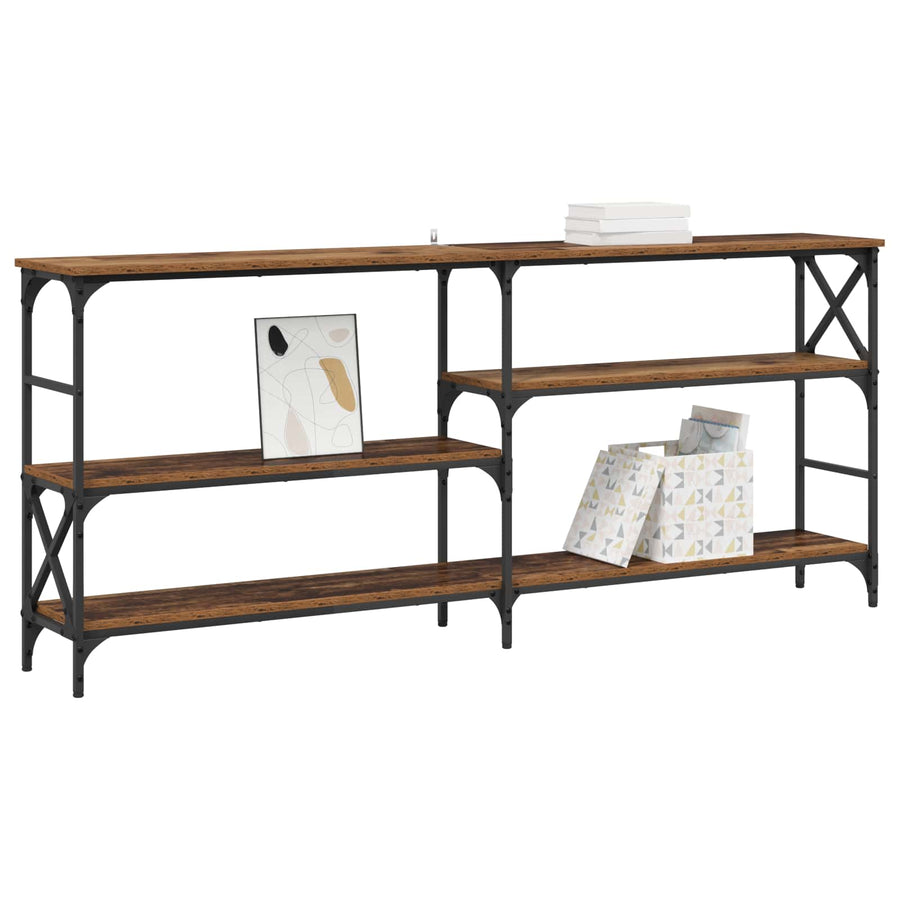 Wandtafel Oud hout 180 x 29 x 76,5 cm metaal PB