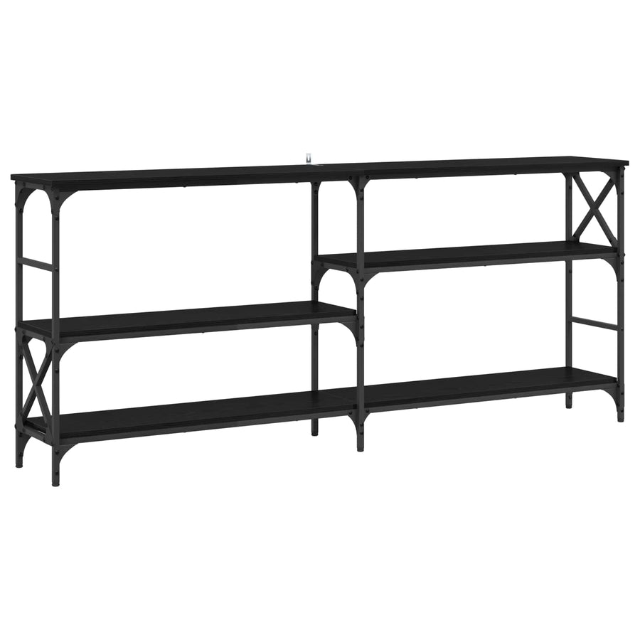 Wandtafel Zwart eiken 180 x 29 x 76,5 cm metaal PB
