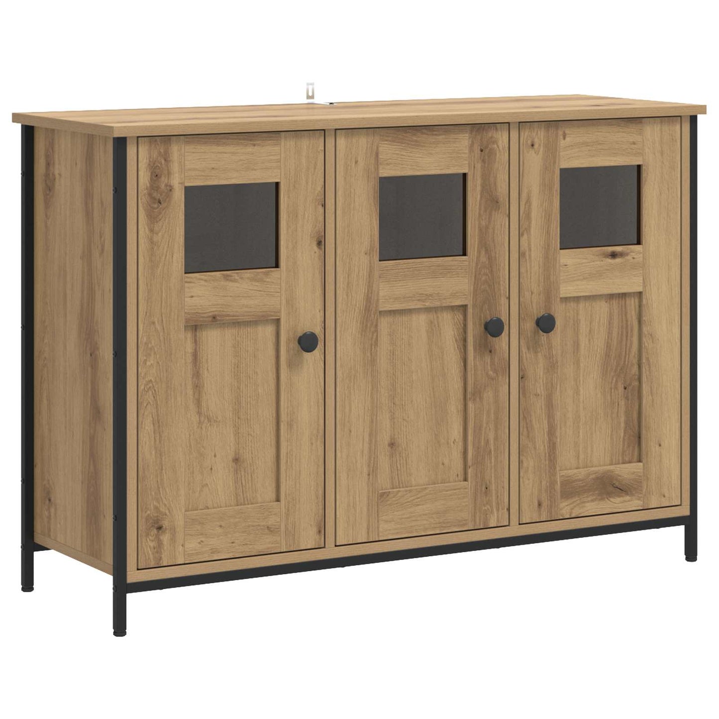 Dressoir Artisanaal eiken 100 x 35 x 70 cm Bewerkt hout