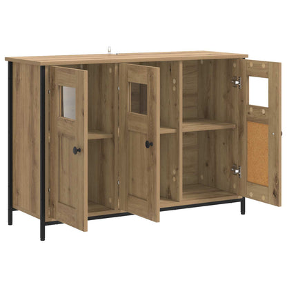 Dressoir Artisanaal eiken 100 x 35 x 70 cm Bewerkt hout