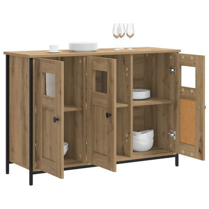 Dressoir Artisanaal eiken 100 x 35 x 70 cm Bewerkt hout