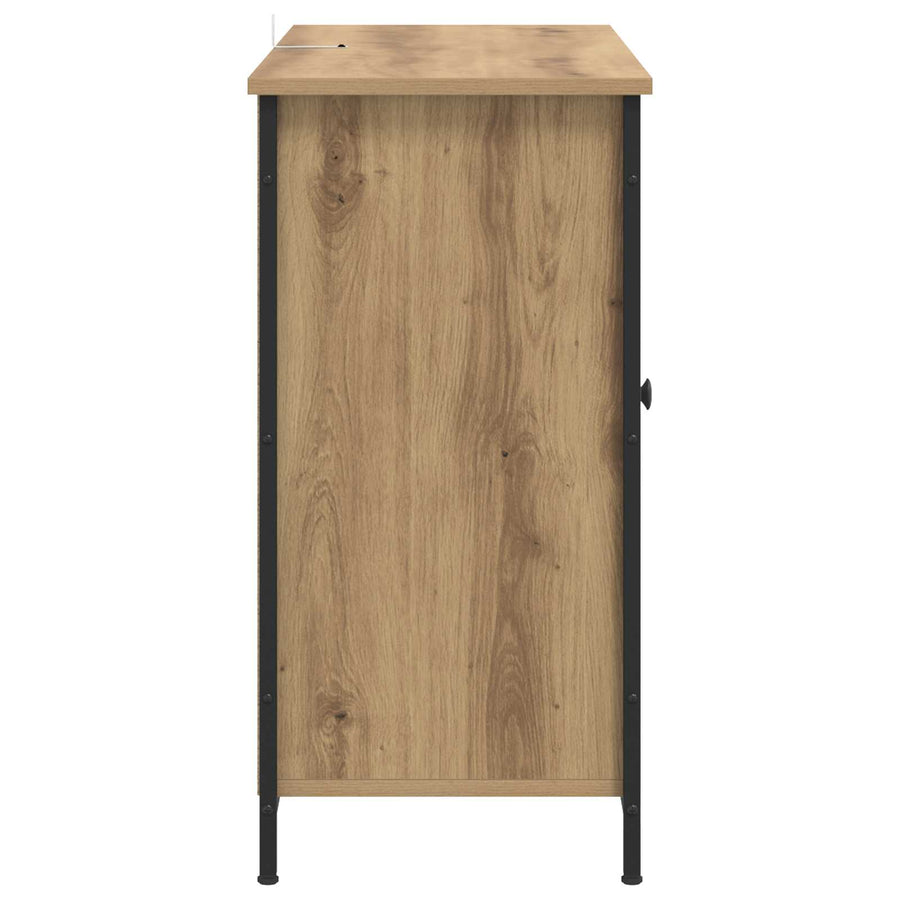 Dressoir Artisanaal eiken 100 x 35 x 70 cm Bewerkt hout