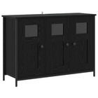 Dressoir Zwart eiken 100 x 35 x 70 cm Bewerkt hout