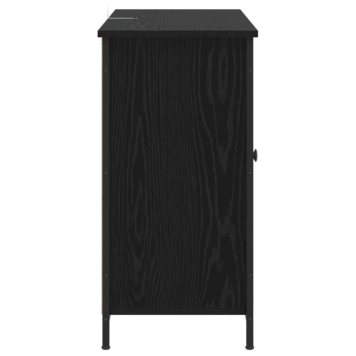 Dressoir Zwart eiken 100 x 35 x 70 cm Bewerkt hout