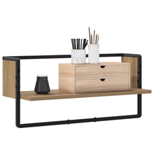 Wandplank Muurmontage Artisanaal eiken 65 x 25 x 30 cm
