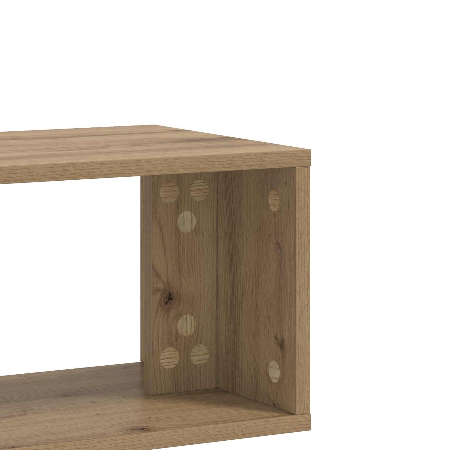 TV-kast 100 x 30 x 50 cm Artisanaal eiken Bewerkt hout