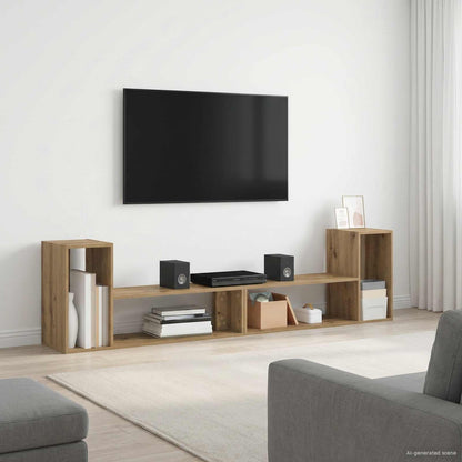 TV-kast 100 x 30 x 50 cm Artisanaal eiken Bewerkt hout