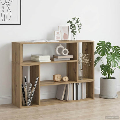 TV-kast 100 x 30 x 50 cm Artisanaal eiken Bewerkt hout